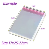 Size 15x25cm ,17x25cm Clear Plastic bag Transparent poly opp bag OPP self-adhesive bag 100pcs/lot 2