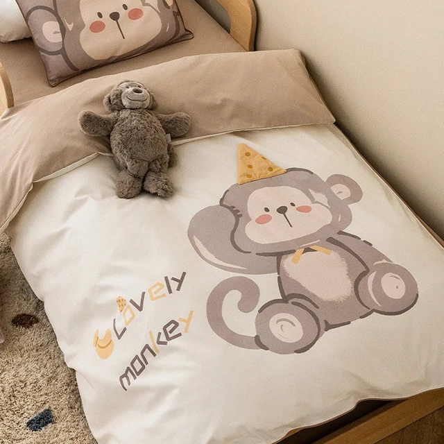 Bedding Set For infant Duvet Cover Set Soft Cartoon Print 3 Piece Set Bed Sheet Set Comforter Set Quilt Cover CJ246 5