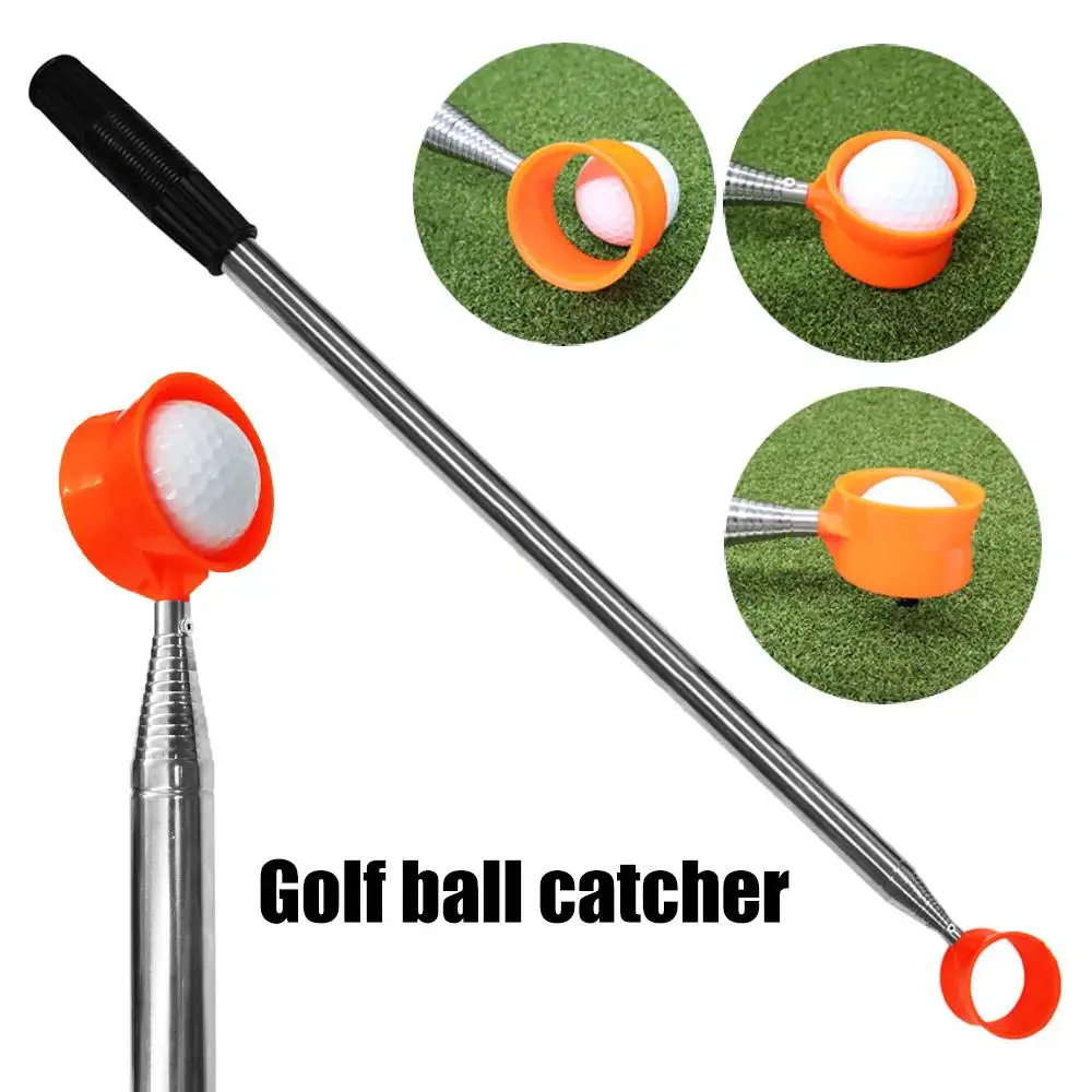 10Sections Golf Ball Picker Golf Ball Retriever Telescopic Retriever Pick Up Grabber Claw Sucker Tool for Water Golf Accessories
