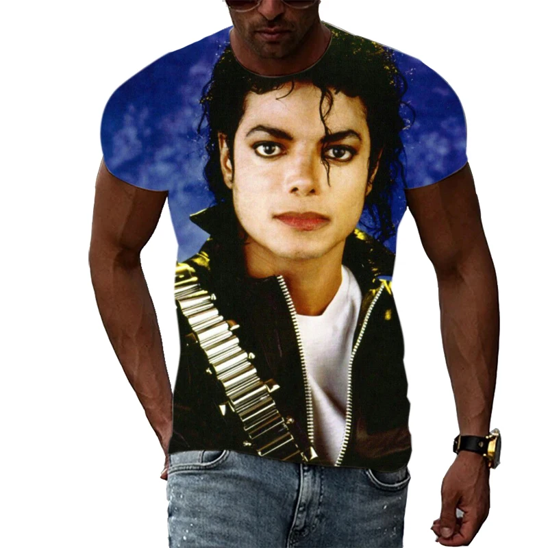 New Print Michael Jackson Mens T-shirt Harajuku Oversized Vintage Short  Sleeve Summer Casual Fashion Clothes Tops Camiseta Mujer - AliExpress