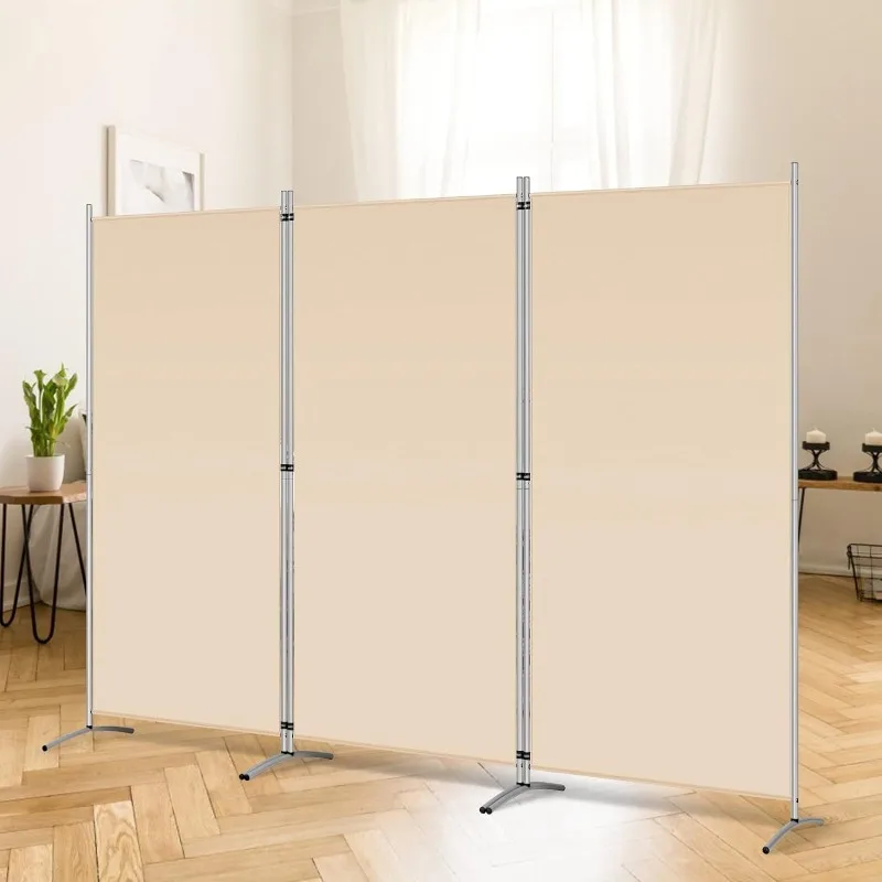 

3 Panel Room Divider, 6 Ft Tall Folding Privacy Screen Freestanding Room Partition Wall Dividers, 102''W X 20''D X 71''H