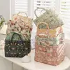 Pastoral Style Fabric Storage Basket Washable Stackable Underwear Debris Organizing Frame Foldable Sundries Storage Organizer 2