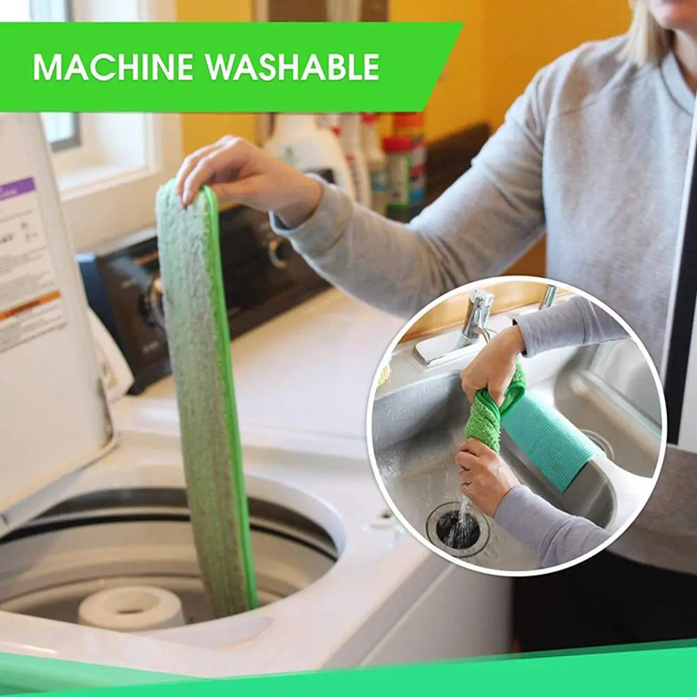 1pc Wet/Dry Flat Mop Cloth Microfibre Floor Mop Replacement For Swiffer Wet Spray Mop Reusable Microfiber Mop Pad V4S1