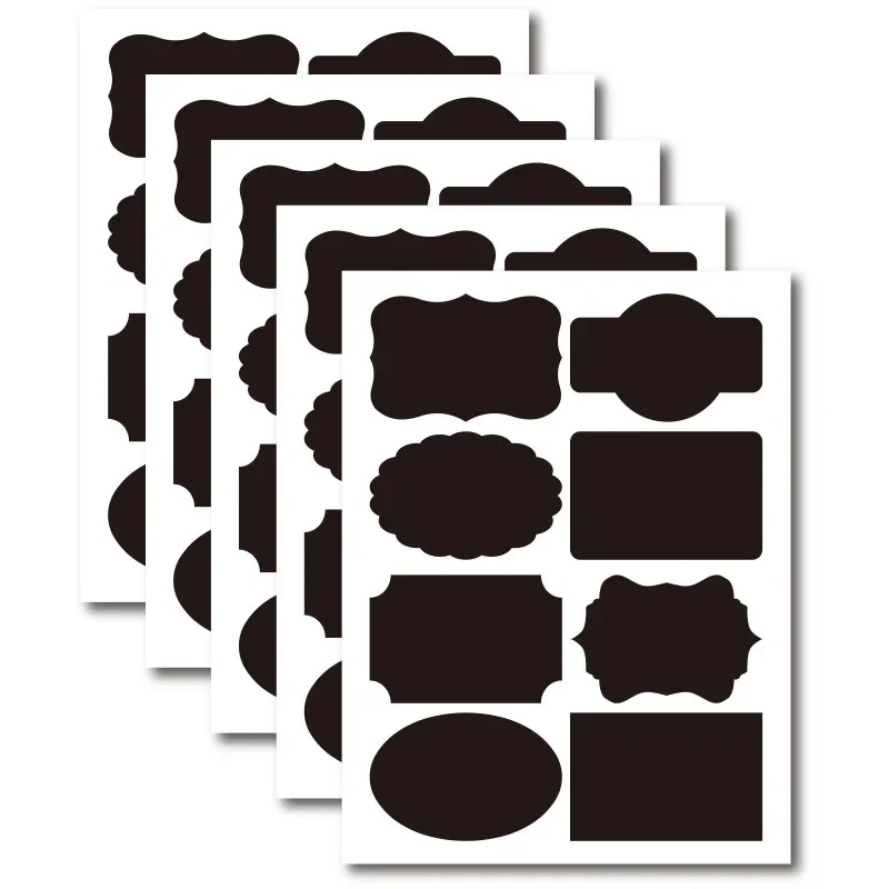 1 Sheet Handwriting Sticker Spice Seasoning Bottle Stickers PVC Erasable Chalkboard Sticker Freely Writable Label Kitchen Tools