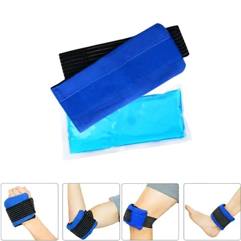 Reusable Ice Pack With Elasticated Wrap Hot Cold Compress Gel Packs for Sports Injuries Pain Relief Knee Wrist Ankle Shoulder 1