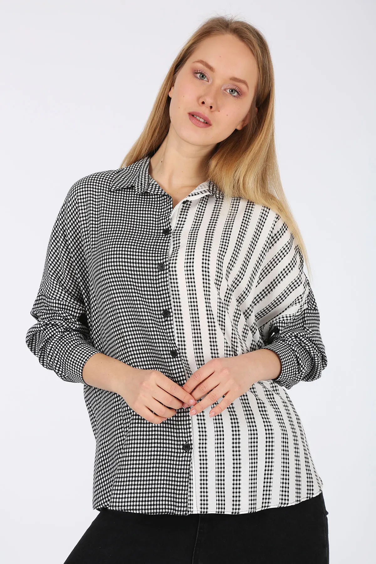 

Рубашка женская с цветочным принтом, с рукавом летучая мышь