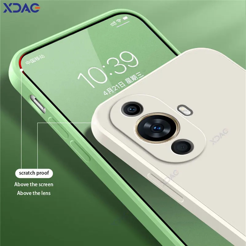 Luxury Square Liquid Silicone Cellphone Case - Double Liner Soft Coque