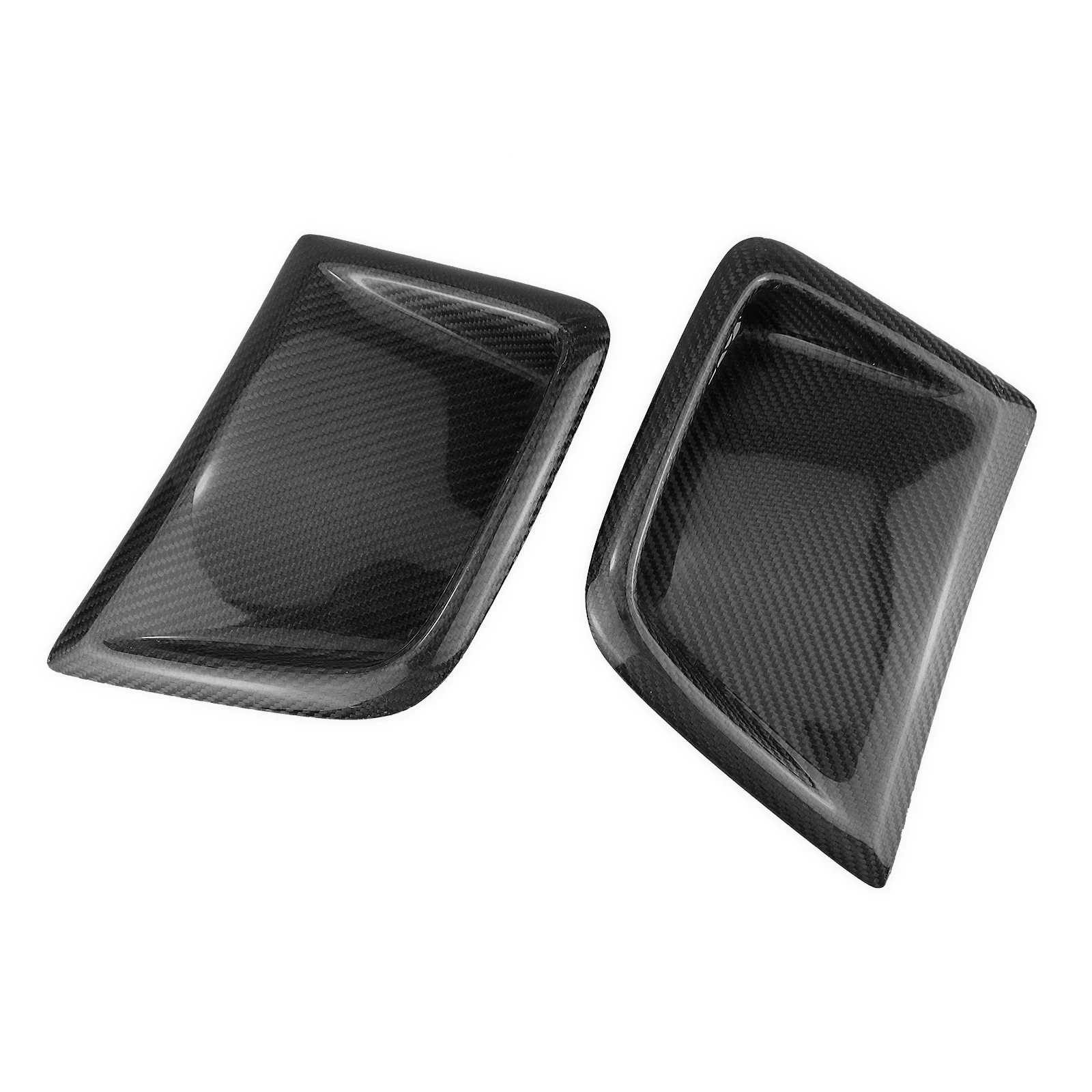 2PCS Carbon Fiber Front Side Air Vent Outlet Trim Fender Hood Flow Duct Cover For Subaru STI GRB Wagon 10th Hatchback 2008-2014