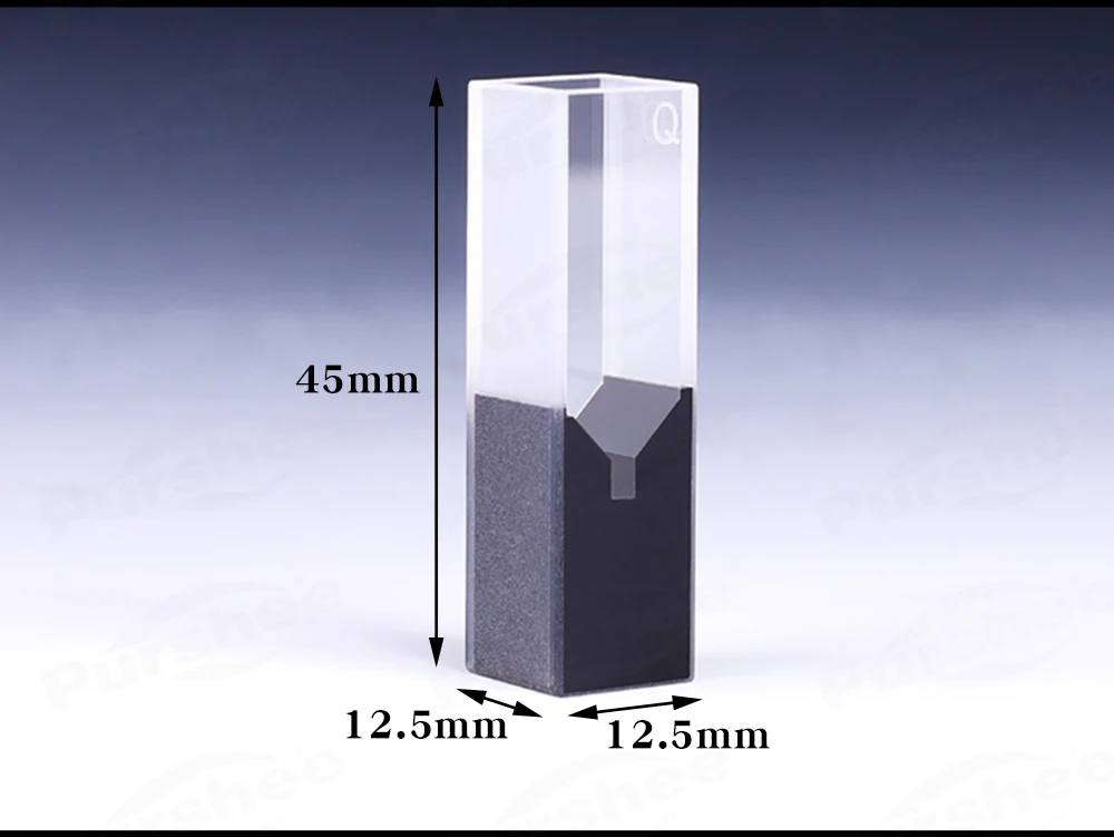 Sub-Micro quarz zelle mit schwarzen wänden und deckel (50ul) für labor – Detail 2