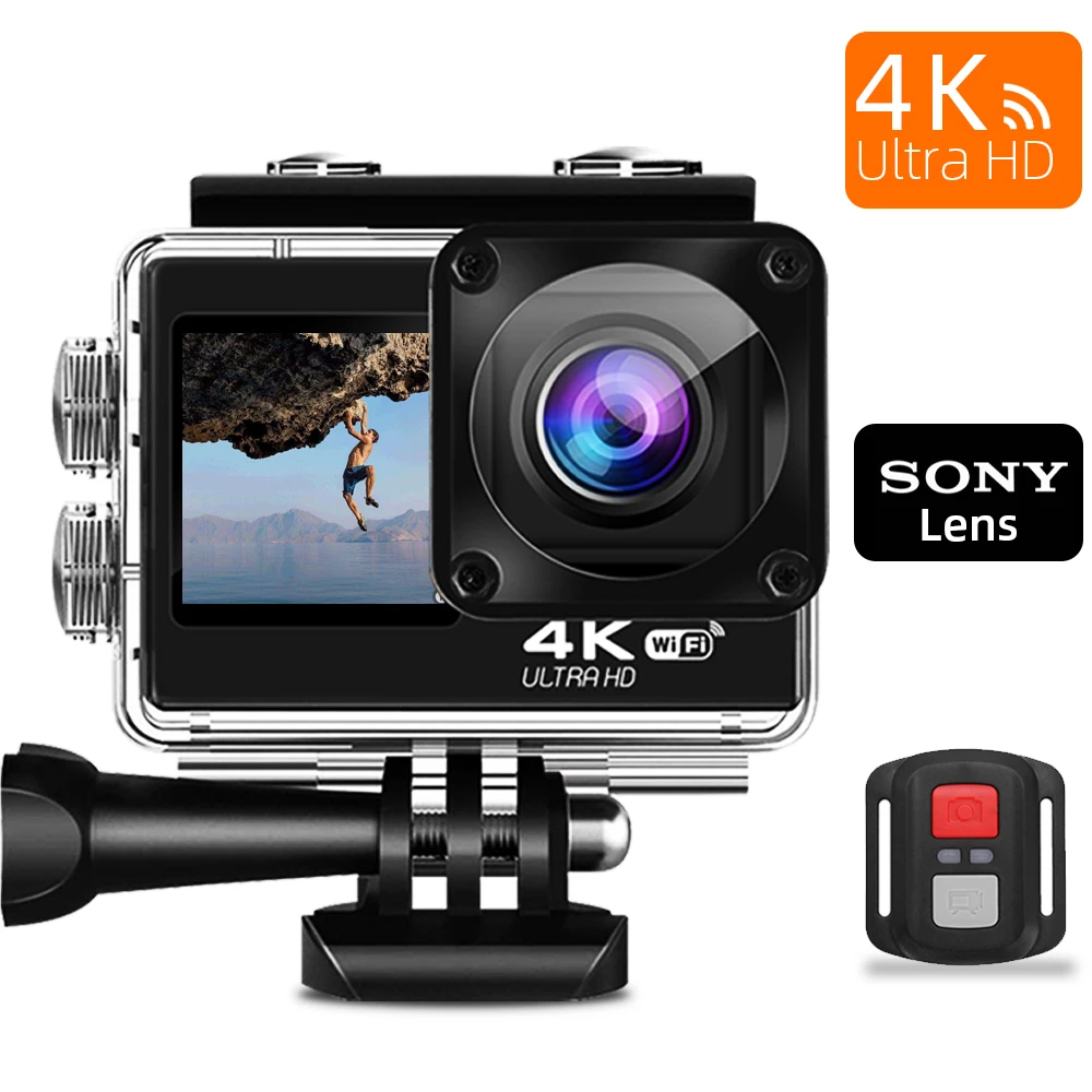 UHD 4K Action Camera WIFI Camcorders 170 go deportiva 2 inch Waterproof 30m Sport pro cm 60Fps Sony Lens small action camera