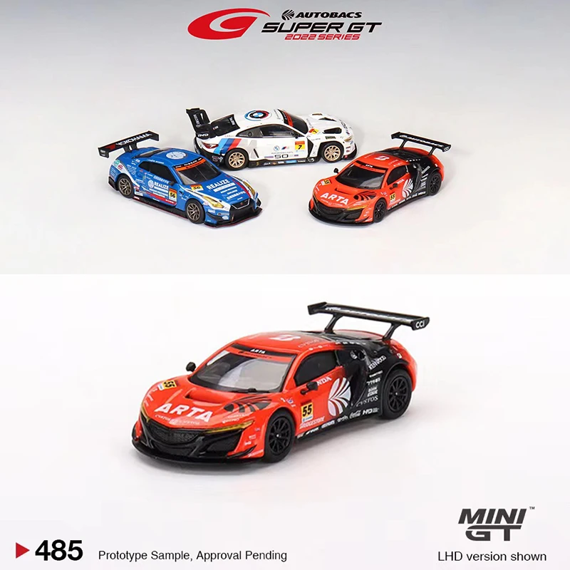 

Мини GT 1:64 модель автомобиля NSX GT3 EVO22 #55 Арта 2022 серии Super GT #458