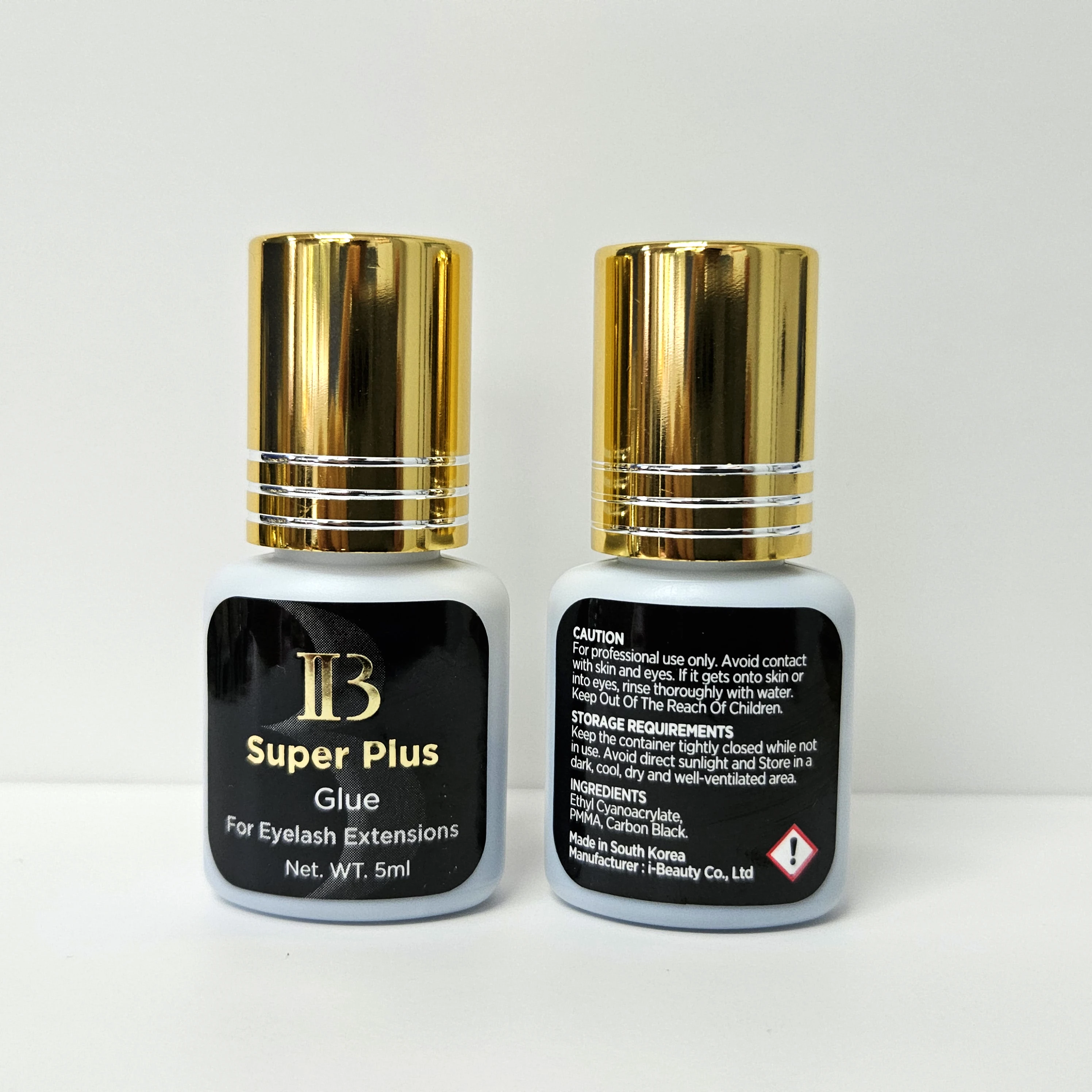 5/10 Bottles wholesale IB Super Plus Glue i beauty Eyelash Extension Gold Cap 5ml 1-2Seconds Fast Dry Original Korea Lash Glue 4