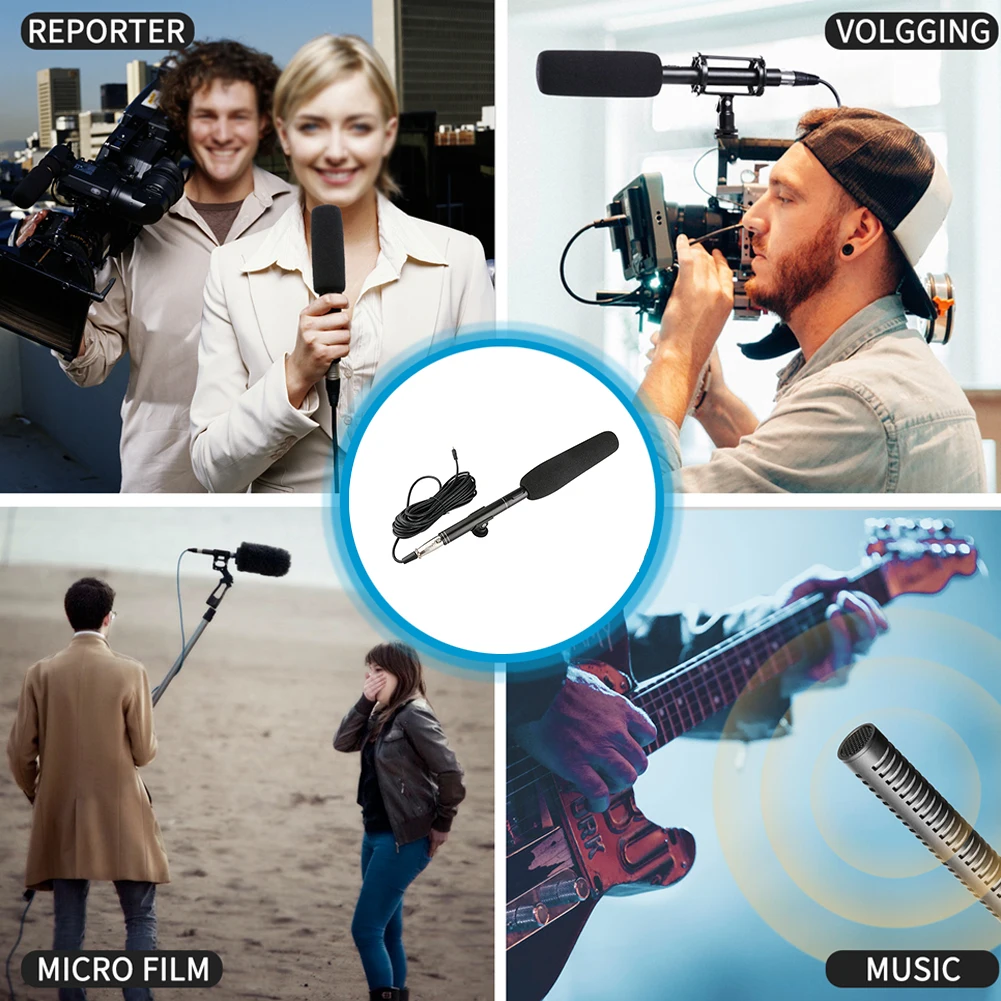 Professional Condenser Microphone for Vlogging and Interviews