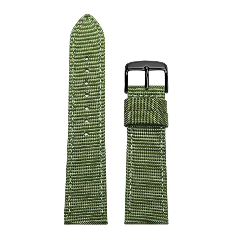 Men's Woven Nylon Watch Strap - Durable Design in Black
