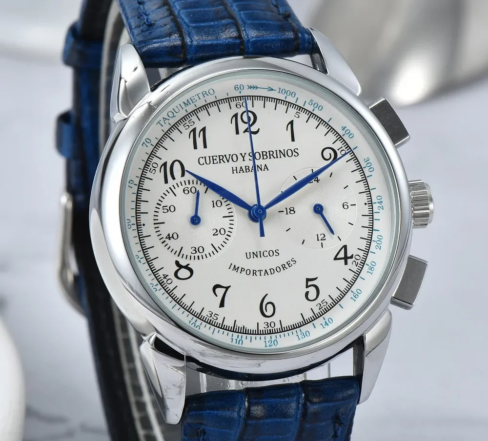 Business Men's Watch CYS Historiador Multi-function Luxury Watch Fashion Classic Leather Strap Waterproof Quartz Wrist Watch