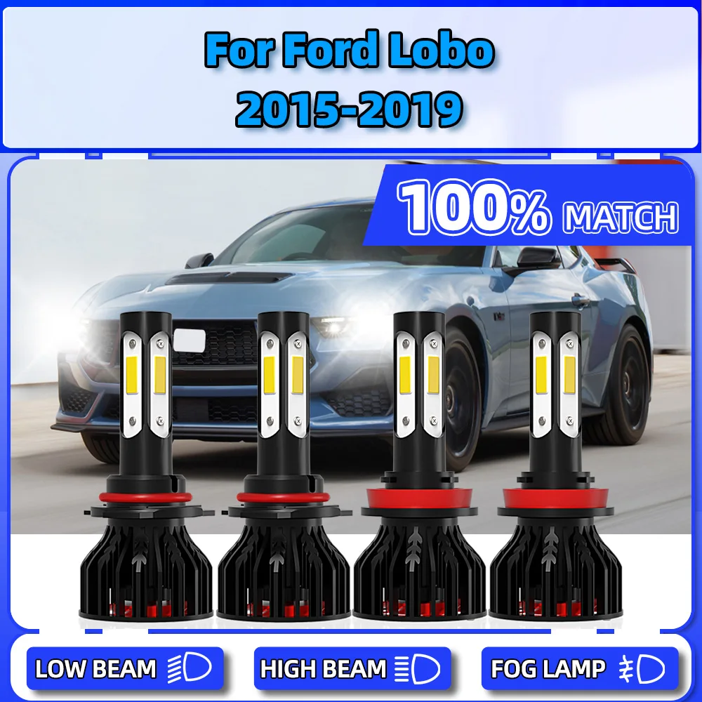 

LED Headlight 240W 40000LM Super Bright Auto Front Lamps 6000K White 12V Car Headlamps For Ford Lobo 2015 2016 2017 2018 2019
