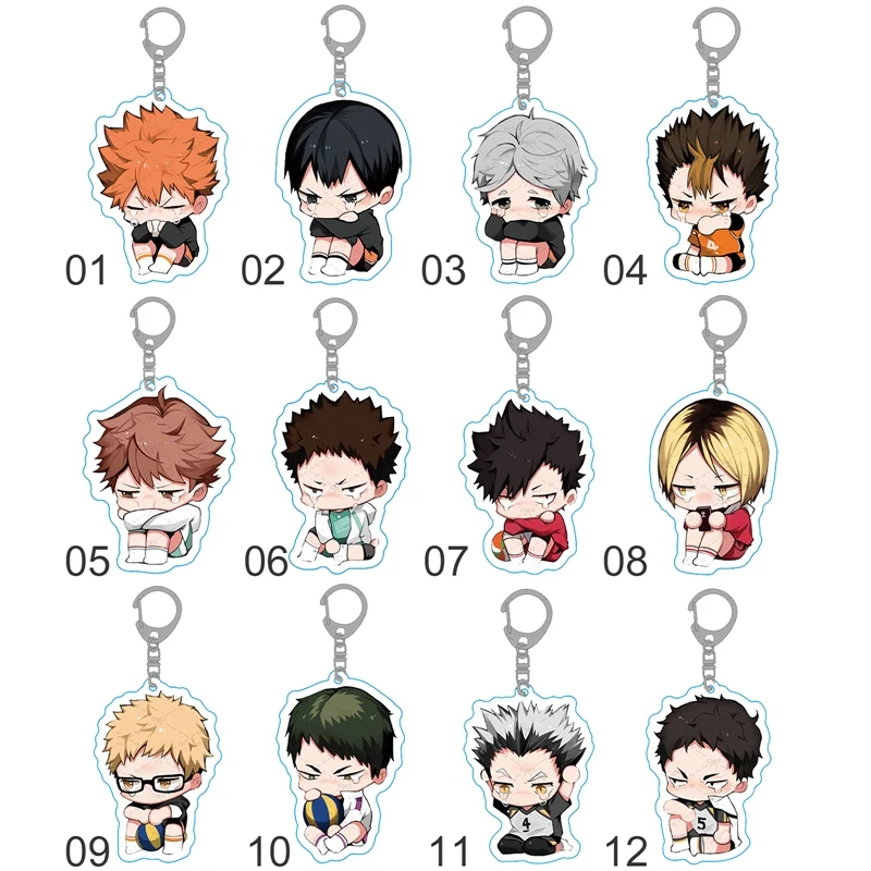 Hot Anime Haikyuu Keychains Japan Anime Haikyuu!! Acrylic Keychain Key Ring Cosplay Chic