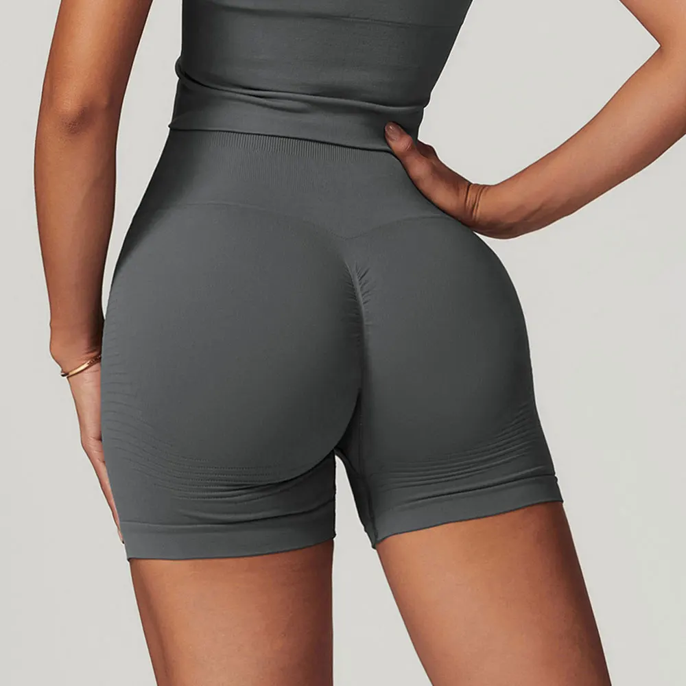 Seamless Yoga Shorts Women High Waist Workout Shorts Fitness Yoga Lift Butt Fitness Ladies Gym Running Short Pants Tights