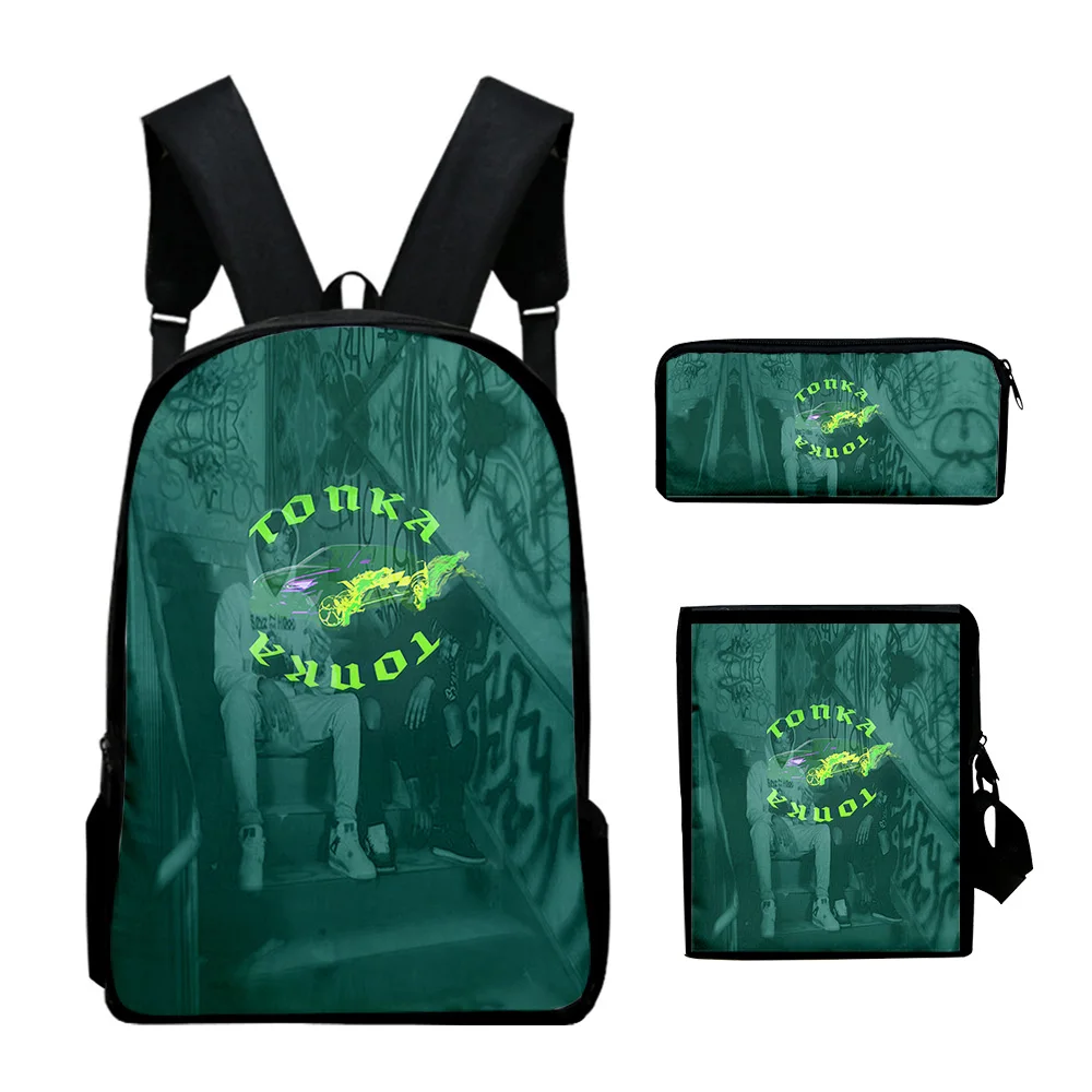 Popular Fashion Rapper Yeat 3D Print 3pcs/Set pupil School Bags Laptop Daypack Backpack Inclined shoulder bag Pencil Case