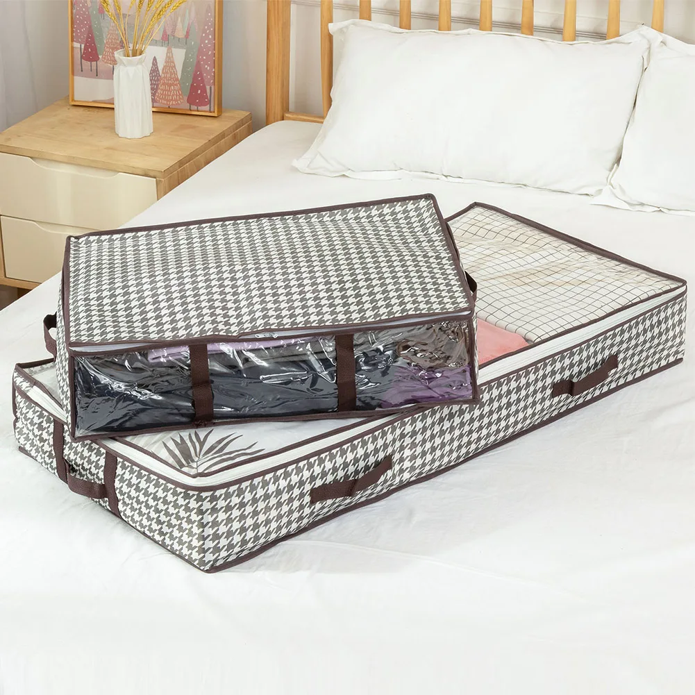 Underbed Storage Bag Foldable Quilt Clothes Storage Bag Large Capacity Dustproof Toys Bags Moisture Dust Proof Proof Organizer 4