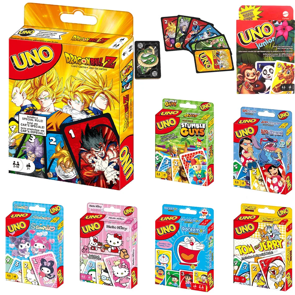 

UNO Dragon Ball Z Matching Card Game SHOWEM NO MERCY Multiplayer Family Party Boardgame Funny Friends Entertainment Poker