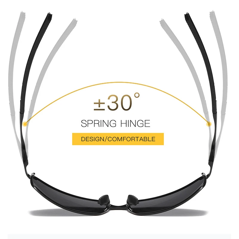 Photochromic Polarized Sunglasses for Men - Transition Lens Driving Glasses & Safety Goggles