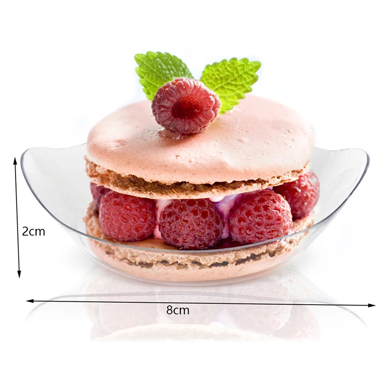 Description Picture 3 of item25Pcs Disposable Ice Cream Cup Plastic Fruit Candy Cake Jelly Yogurt Mousse Dessert Baking Portion Food Container Pastry Tools
