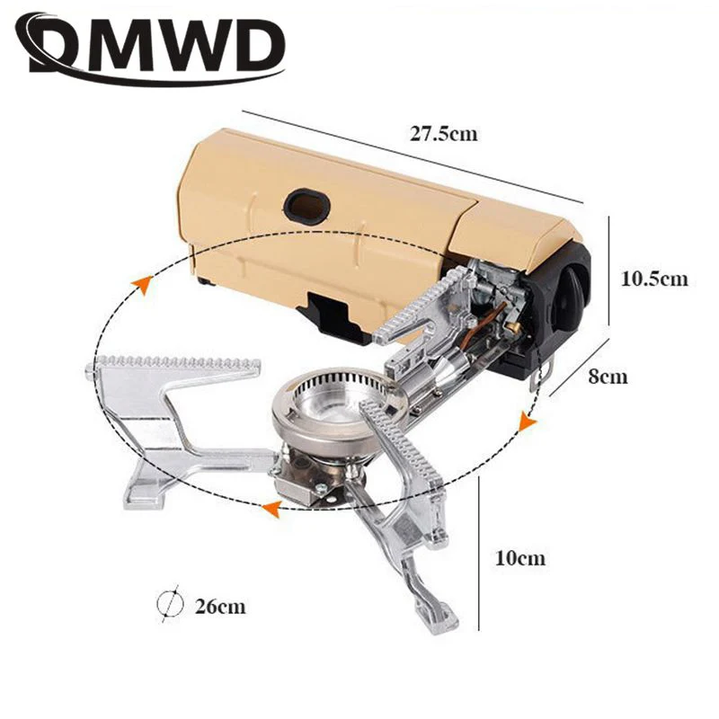 Portable Gas Stove Folding Cassette Stove Outdoor Camping Picnic Boiler Cooking Gas Furnace overpressurization protection