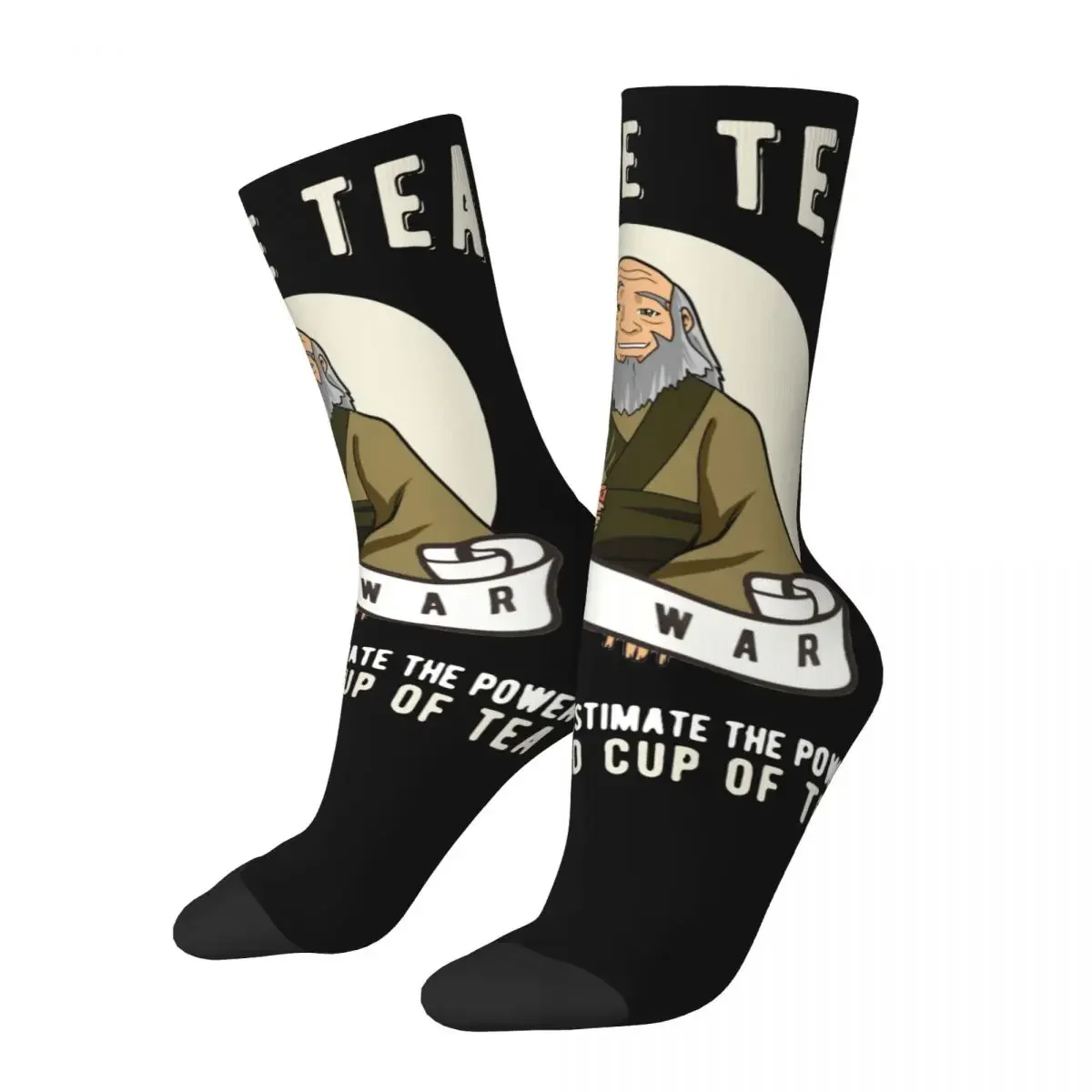 

Funny Iroh Make Tea Avatar-The Last Airbender Skateboard Socks Novelty Street Crazy Middle Tube Socks for Men Women Breathable