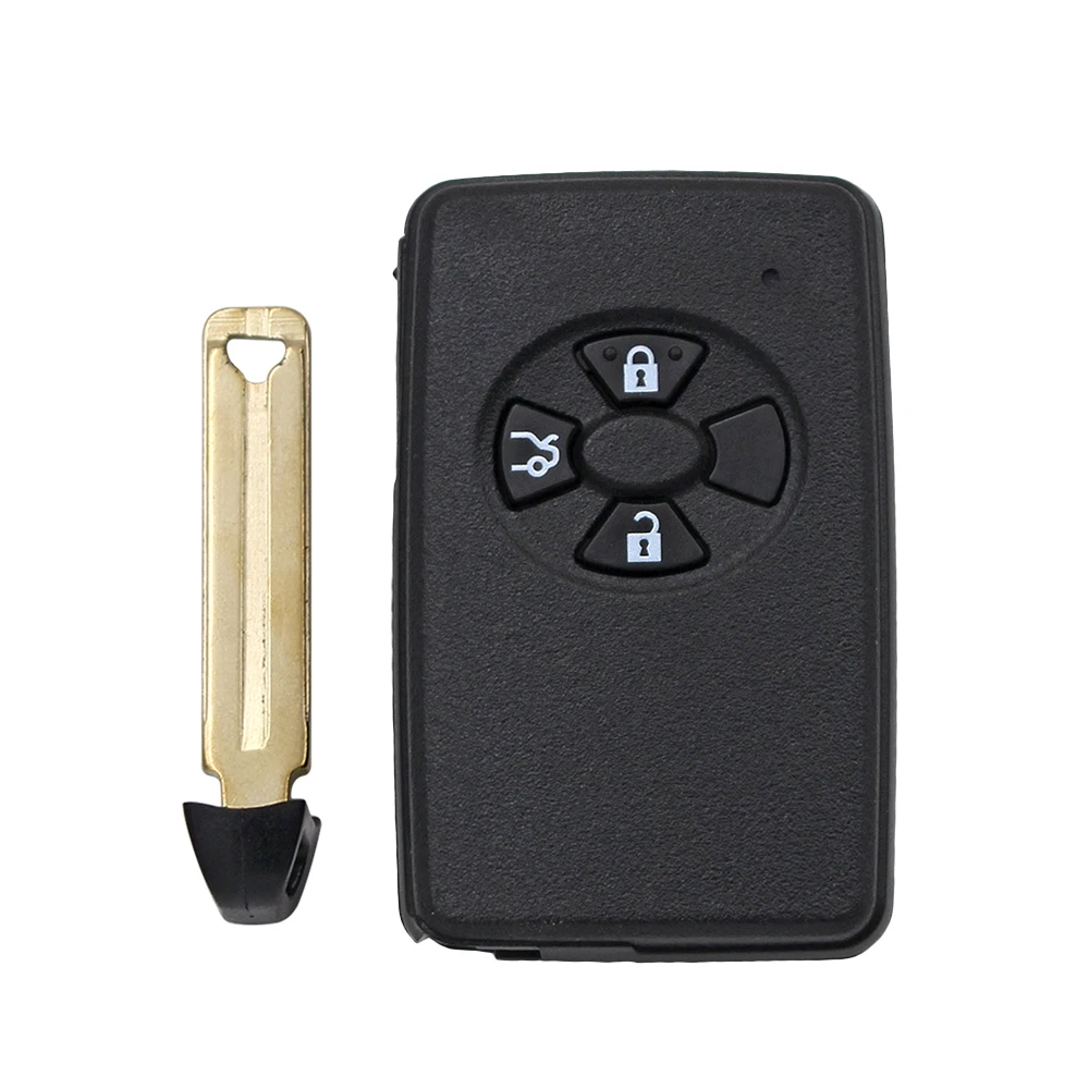 New Replacement Key Case Ecusells 2/3/4 Button Smart Remote Key Fob Shell for TOYOTA RAV4 Vitz Ractis with Uncut Small key case car key shell key cover fob cover key fob replacement