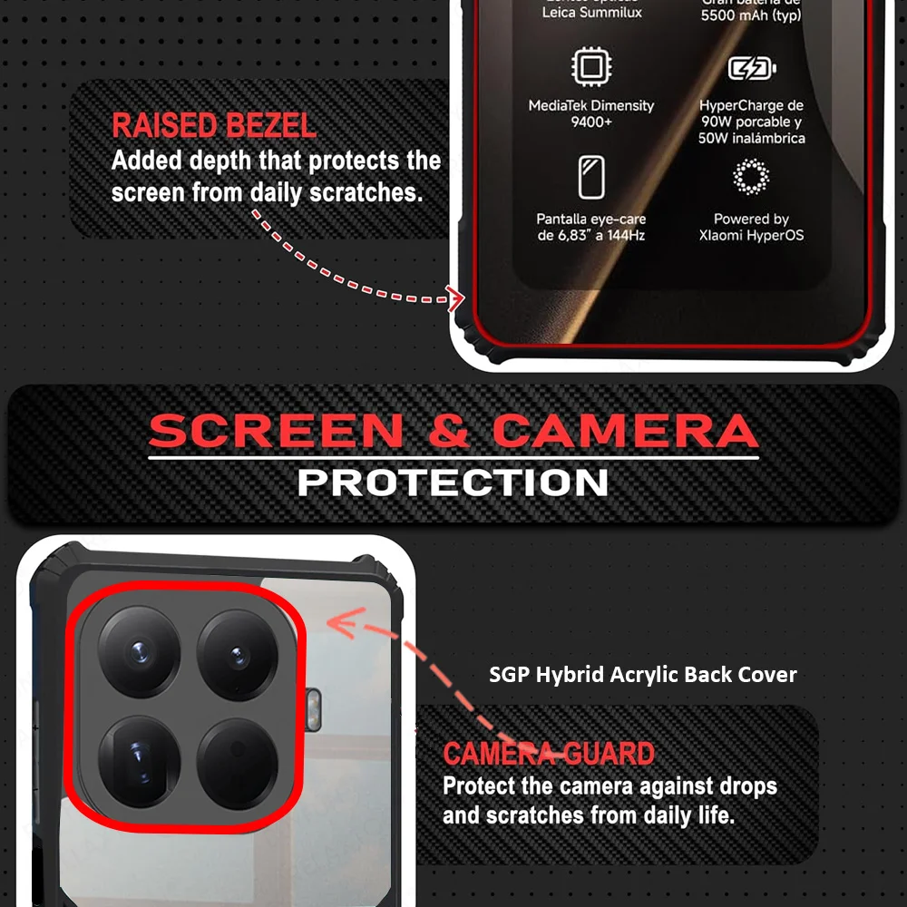 Acrylic Transparent Shockproof Phone Case - Durable Hard PC + TPU Back Cover