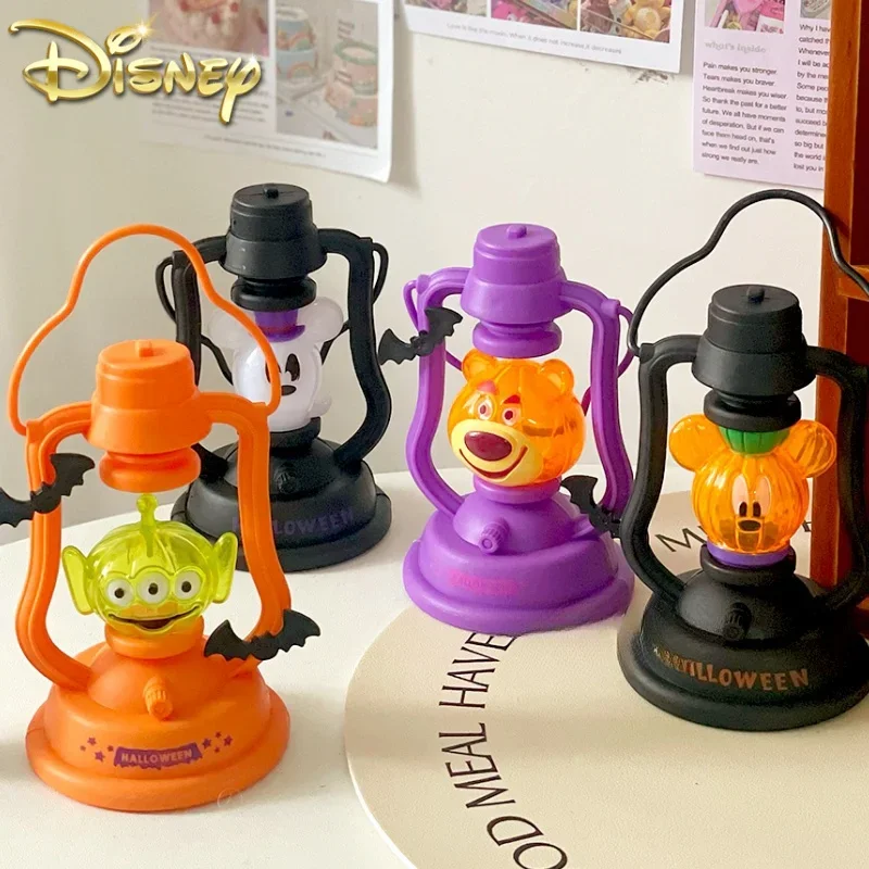 

Disney Halloween Mickey Mouse Handheld Luminous Pumpkin Lantern Lotso Decoration Props Alien Halloween Holiday Gift Toy