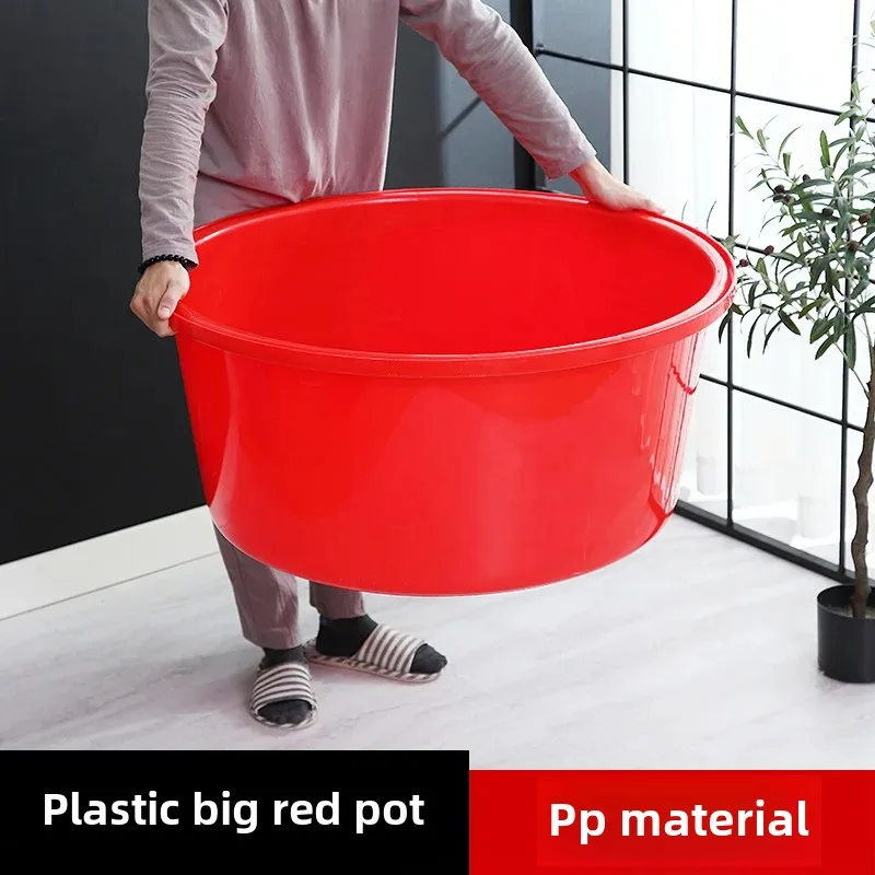 Multi-Use Large Round Plastic Laundry Basin Bath Basin Thickened Extra-Large Kitchen For Soaking And Marinating Vegetables