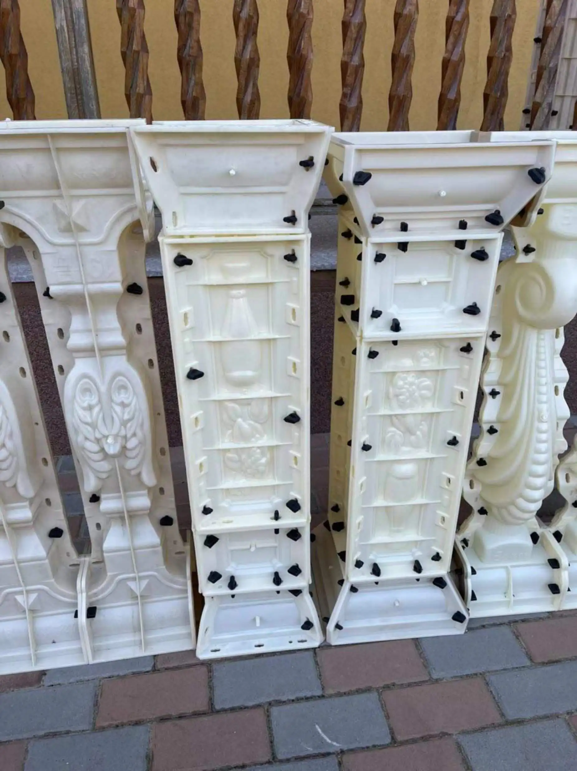 ABS Plastic Flower Pot Moulds Baluster Square Column Mold for Home Villa Garden Concrete