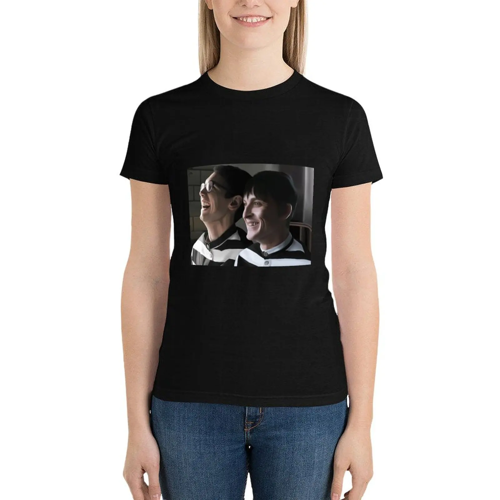 

Arkham Nygmobblepot T-Shirt shirts graphic tees cute tops Woman clothing