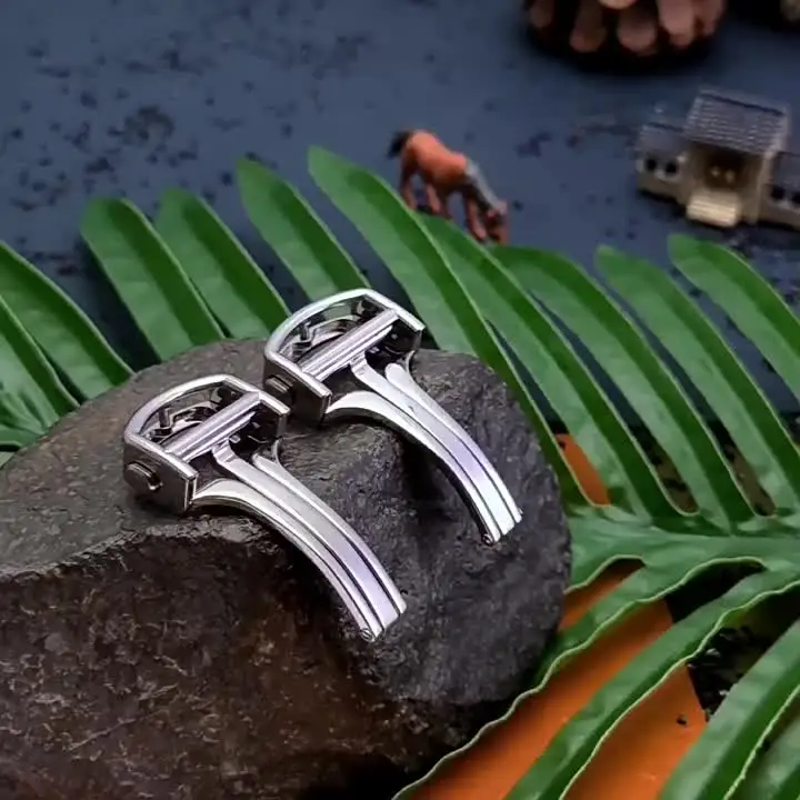 16/18mm Neue Hohe Qualität Doppel Drücken Klapp Uhr Schnalle Für Cartier Blau Ballons Pasha Santos Edelstahl faltschließe