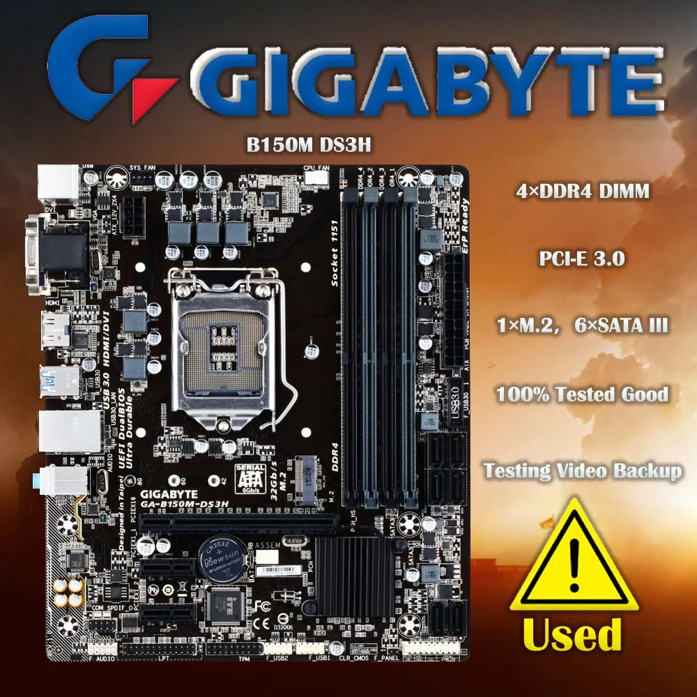 Scheda Madre Gigabyte B150M Ds3H Desktop Ddr4 Usata B150M B150 Socket Lga 1151 Scheda Madre Usb3.0