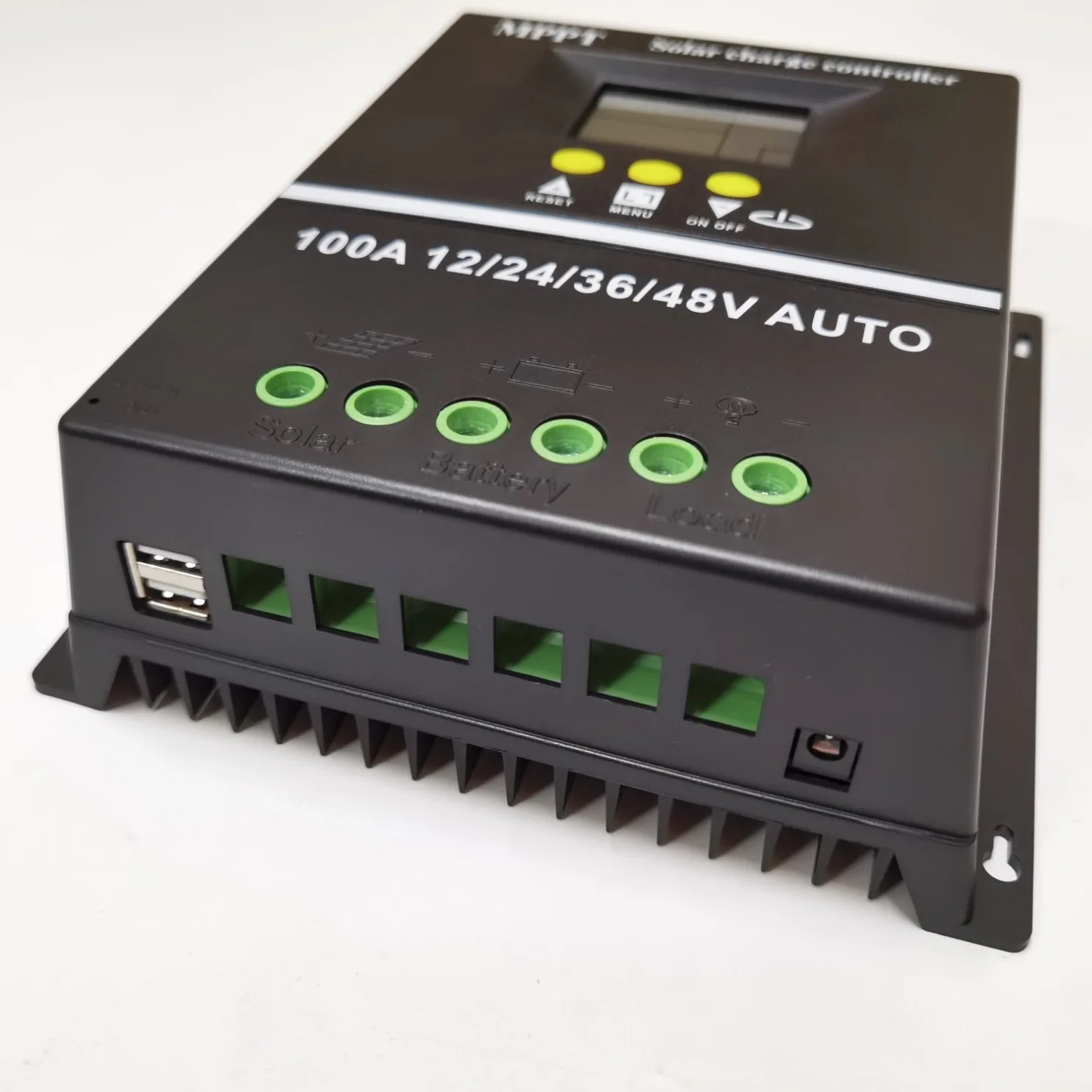 Regolatore Di Carica Solare MPPT 100A 12V/24V/36V/48V Con Display LCD E USB - Per Batterie Piombo E Litio