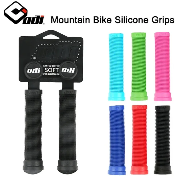 New ODI Grip Silicone Bike Grips Mountain Bike Handlebar Cuff Soft Shockproof MTB Handle Cuffs Grips Bicycle Accessories 2