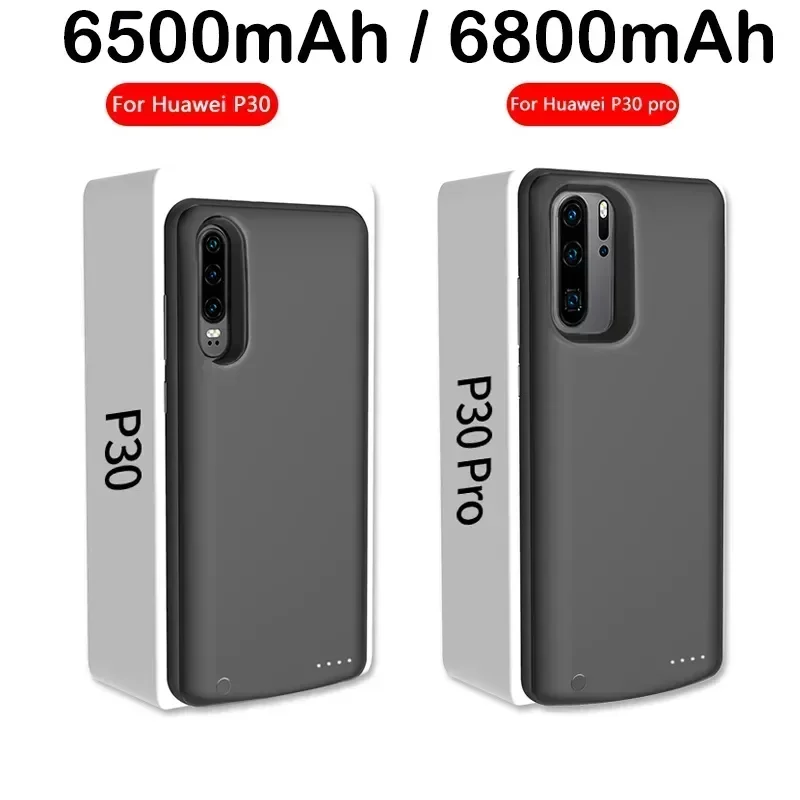 

6500/6800mAh External Backup Battery Charger Cases for Huawei P30 Pro Power Bank Charging Cover Case for Huawei P30 Battery Case