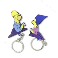 Couple Key Holder Girl Boy Keychains Hanger Cute Cat FunnyKeyring Keychain for Bag Car key Accessories Kids Favor Key Decor 2
