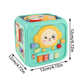 Montessori Learning Toys Activity Musical Cube Developmental Montessori Learning Music Activity Cube Toys For Kids Children 6