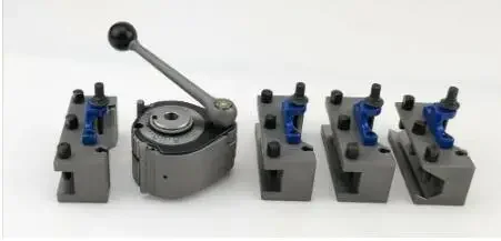 

Quick Change Tool Lathe Swing Dia.150~300mm QCT Post Turret Kits include 1pcs tool post+4pcs Tool Holders TOOA1