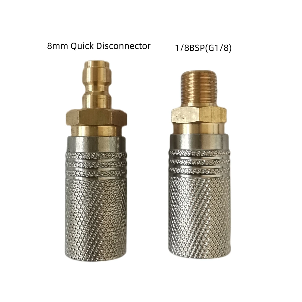 2PCS/Lot Extended Paintball Airsoft PCP Charging Quick Release Adapter 8mm Fill Coupling Socket