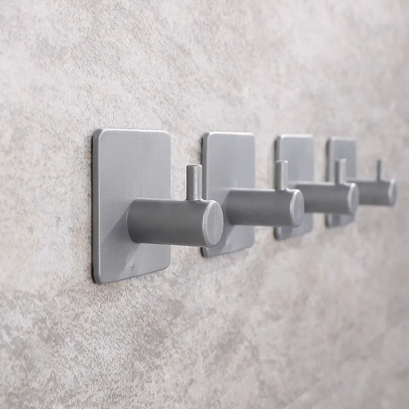 Self Adhesive Hooks 1/3/5pcs Wall Mounted Door Key Plastic Hook Cloth Coat Hanging Bathroom Robe Hanger Kitchen Shelf Organizer multifunctional hooks,self adhesive wall hooks,self adhesive hooks,kitchen hook,home storage accessories,bathroom organizer