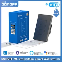 SONOFF M5 SwitchMan Smart Wall Switch 120/80/86 Type Push Button Switch 1/2/3 Gang Smart Home Work with Alexa Google Home Alice 1