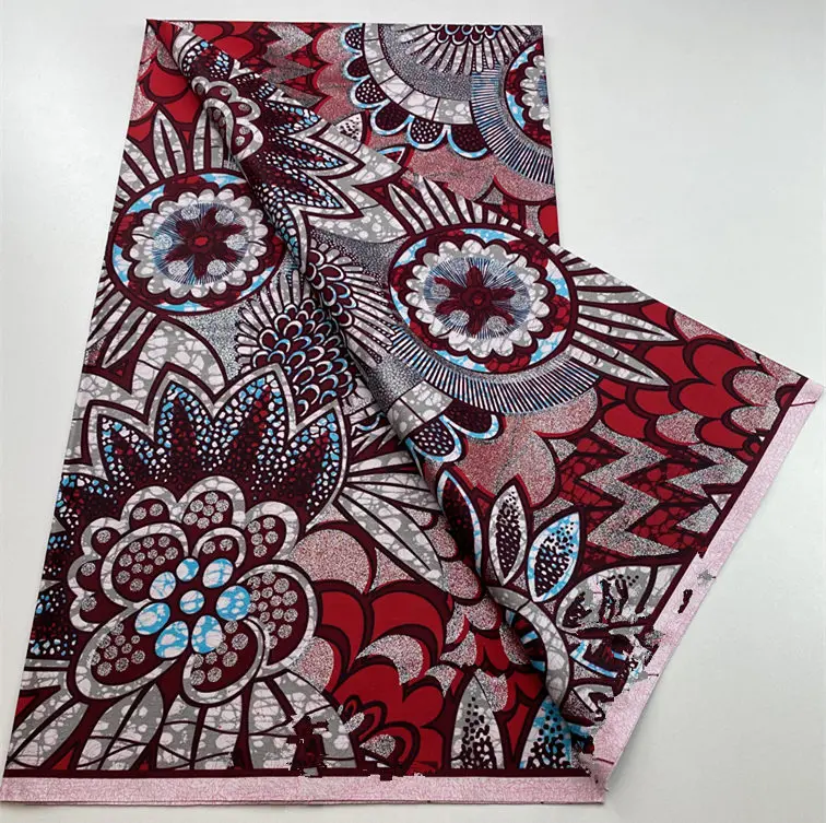 Veritable Real 100% Cotton Batik Ankara Newest African Wax Prints Fabric Guaranteed Fabric For Dress 6Yards S03 2