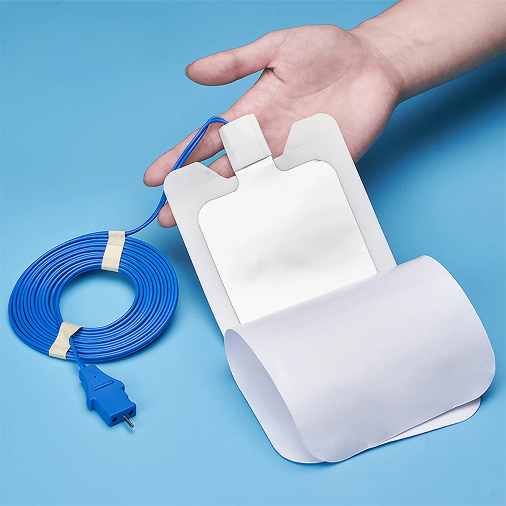 Monopolar Metal Electrode Plate Disposable neutral electrode plate adhesive ESU monopolar grounding pad neutral electrode return plate with cable