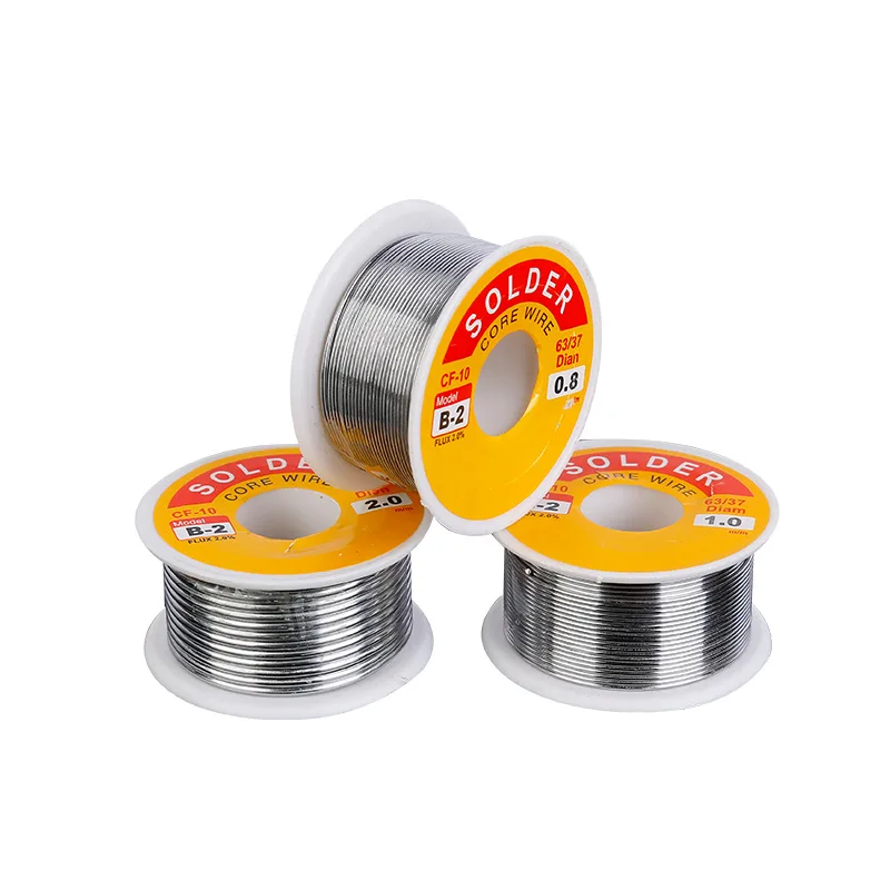 

100g 0.6/0.8/1/1.2 63/37 2.0% 45FT Tin Lead Tin Wire Melt Rosin Core Solder Soldering Wire Roll No-clean