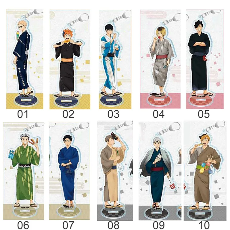 Haikyuu!! Anime Keychain Hinata Shoyo Kageyama Tobio Cosplay Acrylic Keychain Figure Keyring Charm Pendant Gift